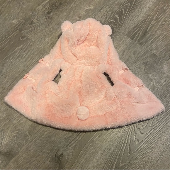 Catherine Malandrino pink baby girl toggle bunny vest with ears & tail size 3-6M - Picture 6 of 7